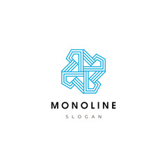 Monoline Logo vector illustration