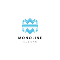 Monoline Logo vector illustration