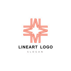 Lineart logo vector illustration