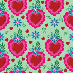 seamless background with hearts,valentine day