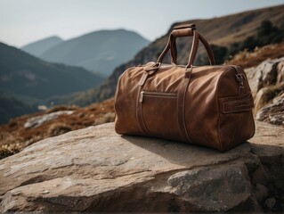 product photograph featuring a blank duffle bag - obrazy, fototapety, plakaty