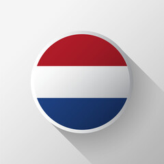 Creative Netherlands Flag Circle Badge
