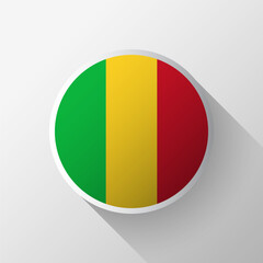 Creative Mali Flag Circle Badge