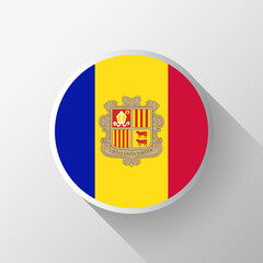 Obraz premium Creative Andorra Flag Circle Badge