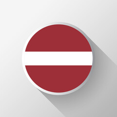 Creative Latvia Flag Circle Badge