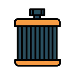 Car Parts Radiator Filled Outline Icon