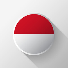 Creative Monaco Flag Circle Badge