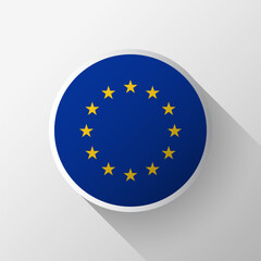 Creative European Union Flag Circle Badge