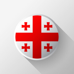 Obraz premium Creative Georgia Flag Circle Badge