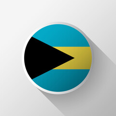 Creative Bahamas Flag Circle Badge