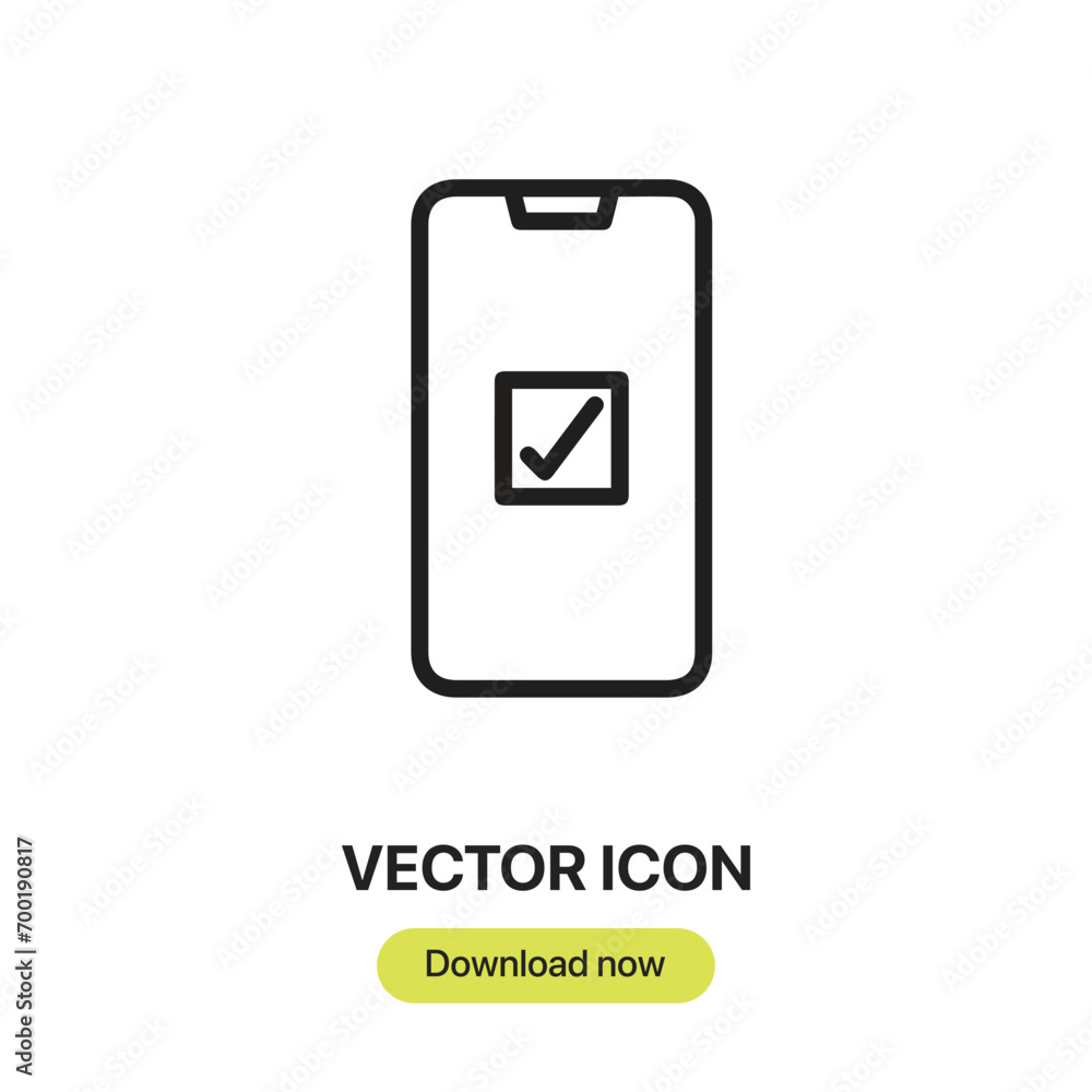 Leinwandbilder check the icon vector. linear-style sign for mobile concept and web design. check symbol illustratio