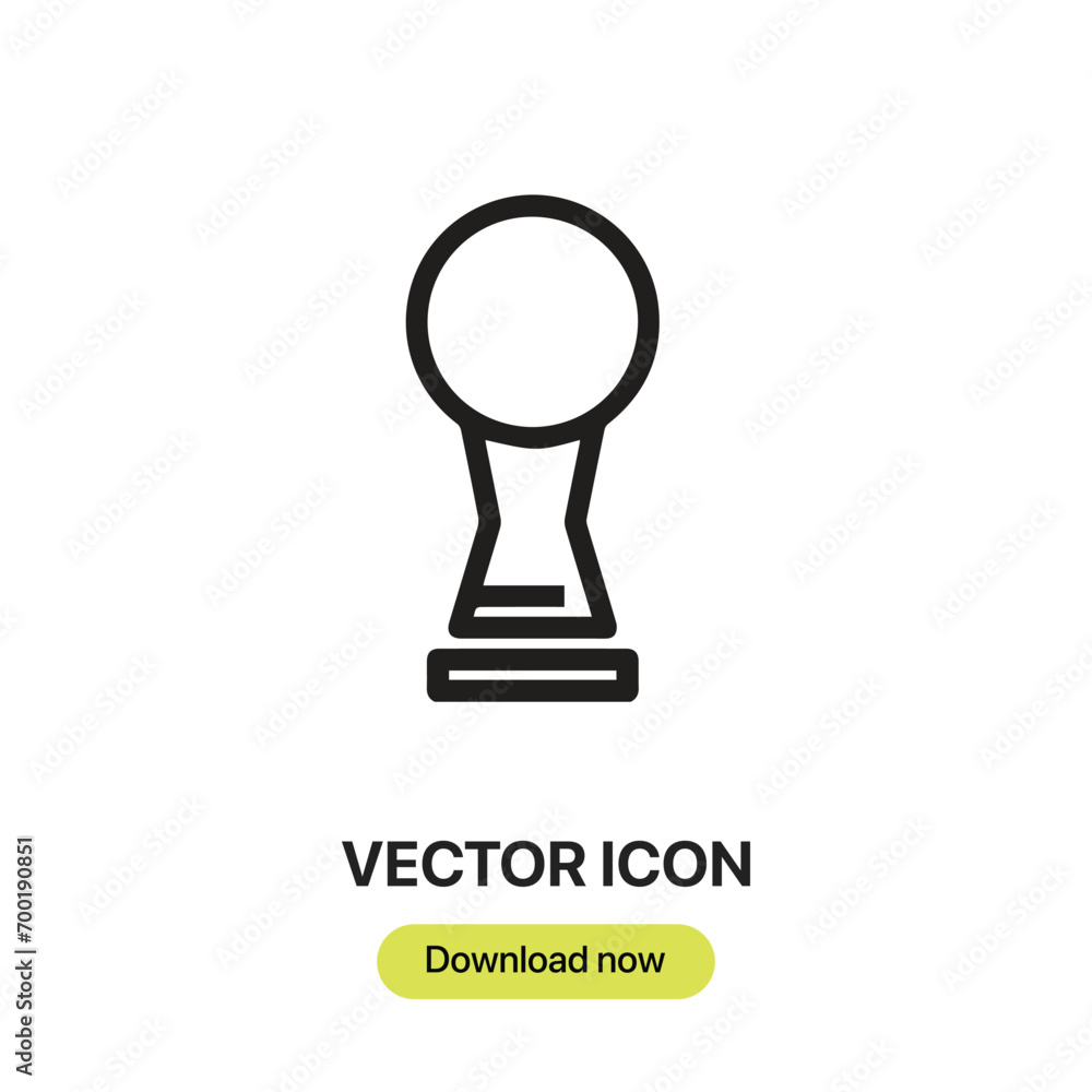 Poster trophy icon vector. linear-style sign for mobile concept and web design. trophy symbol illustration.