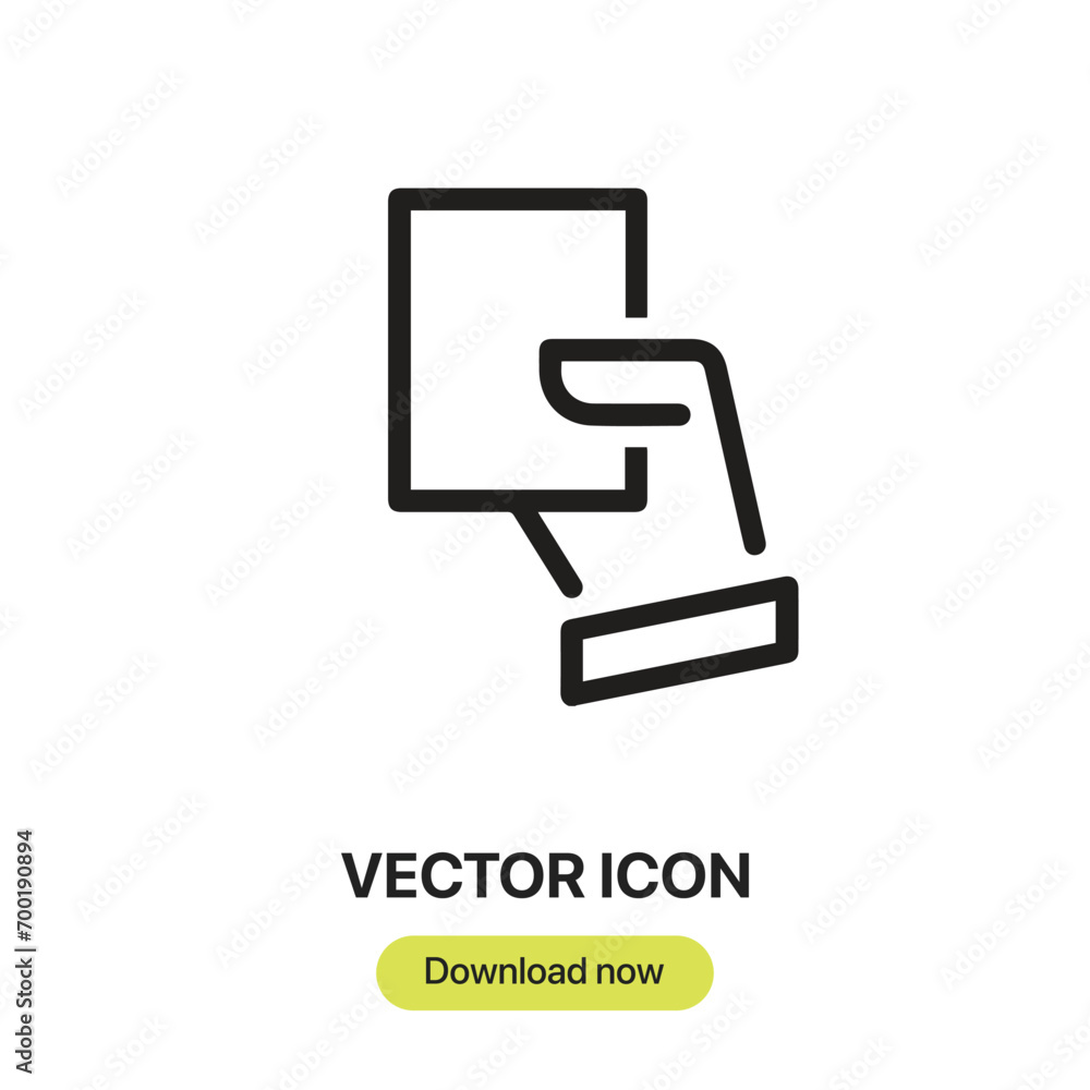 Poster card icon vector. linear-style sign for mobile concept and web design. card symbol illustration. pix