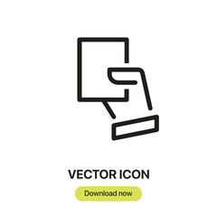 Card icon vector. Linear-style sign for mobile concept and web design. Card symbol illustration. Pixel vector graphics - Vector.	