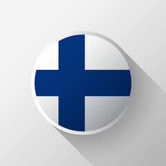 Creative Finland Flag Circle Badge