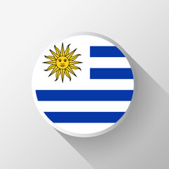 Obraz premium Creative Uruguay Flag Circle Badge