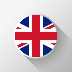 Creative United Kingdom Flag Circle Badge