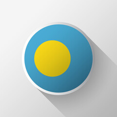 Creative Palau Flag Circle Badge