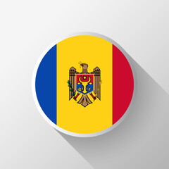 Creative Moldova Flag Circle Badge