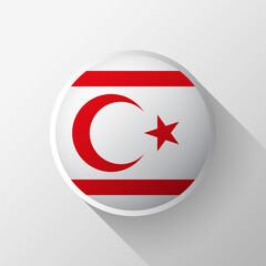 Creative Northern Cyprus Flag Circle Badge