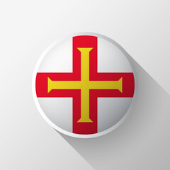 Creative Guernsey Flag Circle Badge
