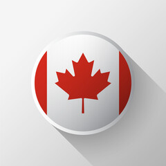 Creative Canada Flag Circle Badge