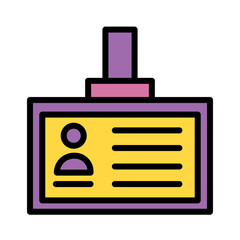 Badges Card Id Filled Outline Icon