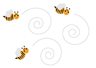 Trace and color.Trace and color for preschoolers.Handwriting practice for kids.