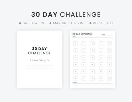 30 Day Challenge Book Habit Forming The Magical Life Worksheet Template 