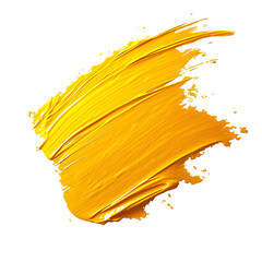 yellow paint brush on transparent background PNG