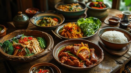 Fototapeta premium thailand traditional food on the table