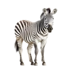 Gordijnen zebra isolated on white background © Andrii