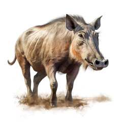 Fototapeta premium wild boar isolated on white