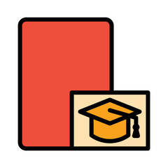 File Education School Filled Outline Icon