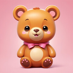 Cute 3D Teddy Bear generated by AI