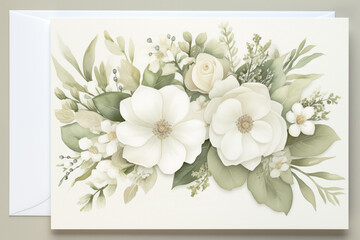 Women's Day, Valentine's Day. Greeting card flowers on a white background.