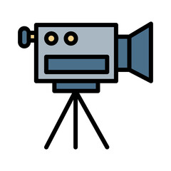 Camera Photo Shoot Filled Outline Icon