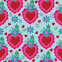 seamless pattern with hearts,valentine day