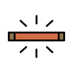 Camera Flash Light Filled Outline Icon