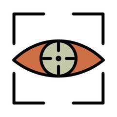 Camera Focus Object Filled Outline Icon