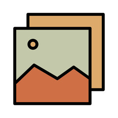 Camera Gallery Photo Filled Outline Icon