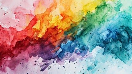 Vibrant Watercolor Rainbow Gradient Texture for Backgrounds and Wallpapers