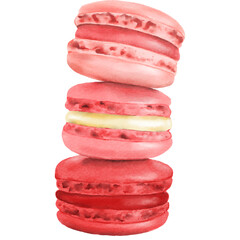 macaroons isolated Valentine valentine’sday Hand drawn illustration on a transparent background