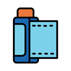 Analog Film Roll Filled Outline Icon