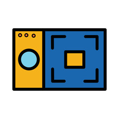 Area Camera Focus Filled Outline Icon