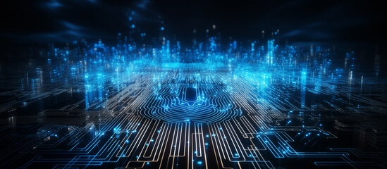 Abstract fingerprint for personal identification, technology background