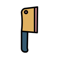 Blade Hunting Knife Filled Outline Icon