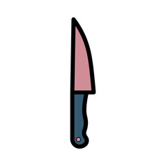 Blade Hunting Knife Filled Outline Icon