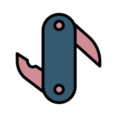 Blade Swiss Knife Filled Outline Icon