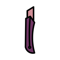 Blade Hunting Knife Filled Outline Icon